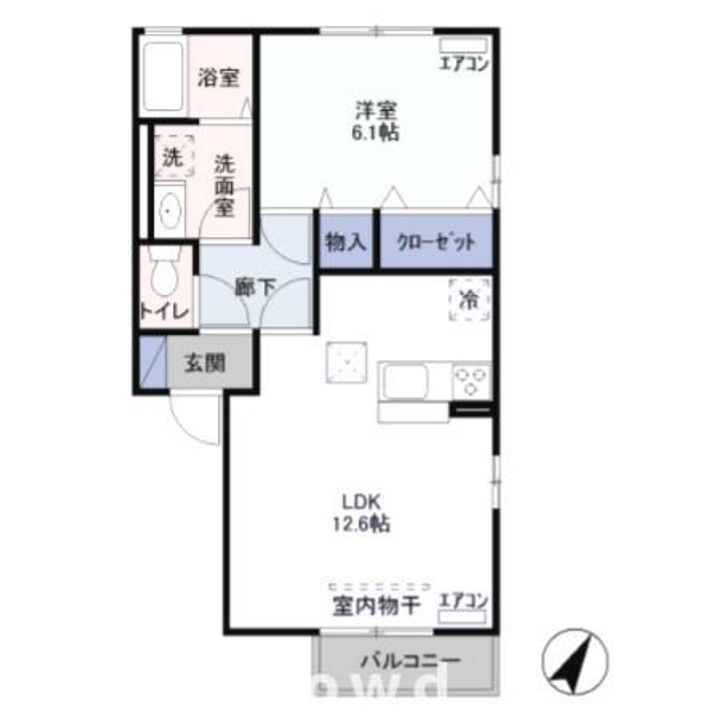 群馬県高崎市貝沢町(アパート)の賃貸物件の間取り