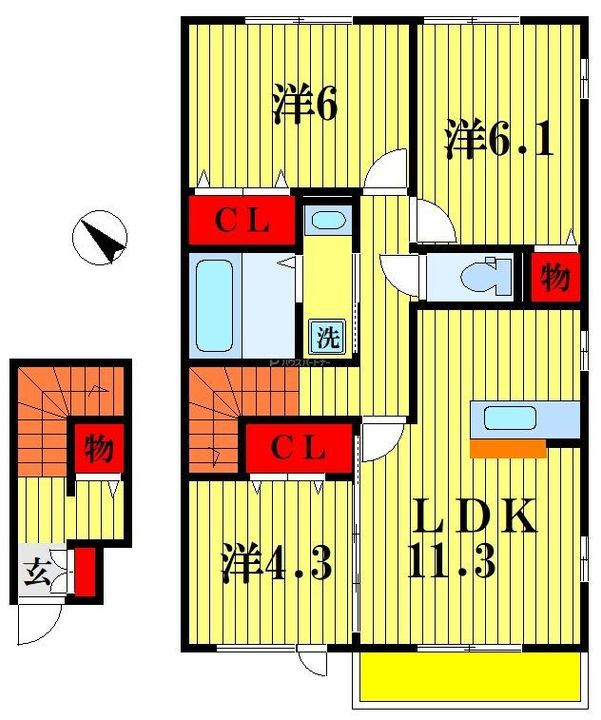 クリアシーズンズ D棟の間取り