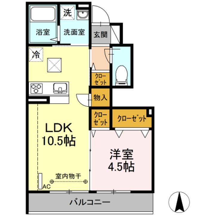 神奈川県横浜市戸塚区平戸町(アパート)の賃貸物件の間取り