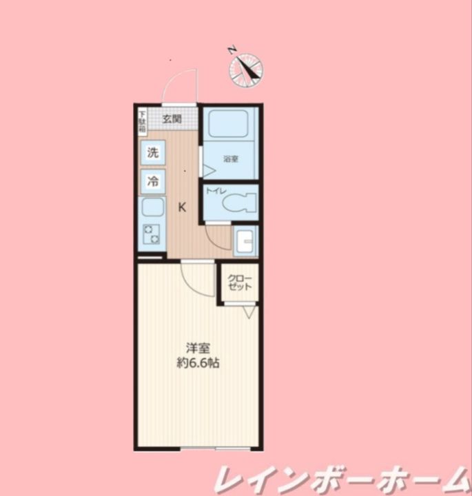 千葉県松戸市六高台4(アパート)の賃貸物件の間取り