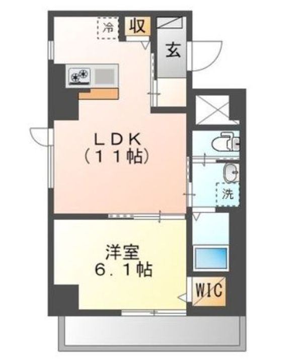 東京都台東区千束1(マンション)の賃貸物件の間取り