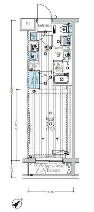 東京都板橋区若木3(マンション)の賃貸物件の間取り