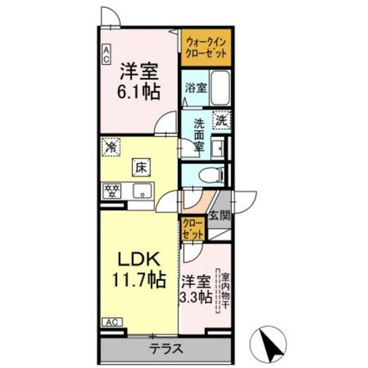 クロエ橋本の間取り