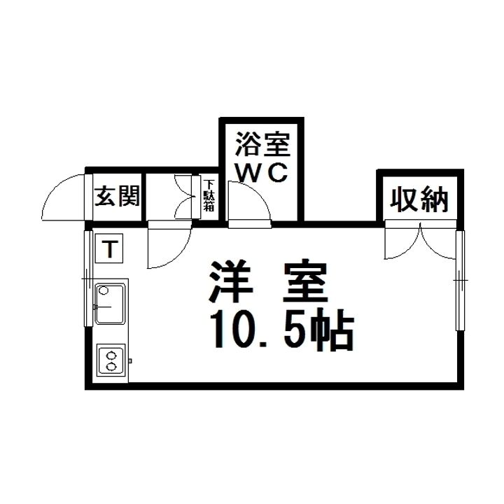 ワンルームハイツの間取り
