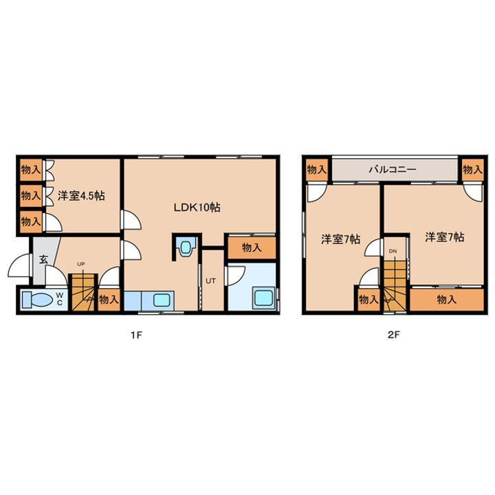 北海道滝川市朝日町西3(一戸建)の賃貸物件の間取り