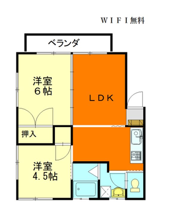 メゾンヤマザキの間取り