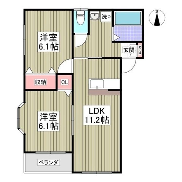 ハーヴェスト玉村の間取り