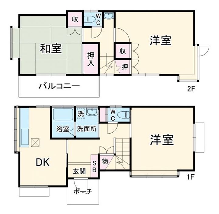 神奈川県座間市入谷東3(一戸建)の賃貸物件の間取り