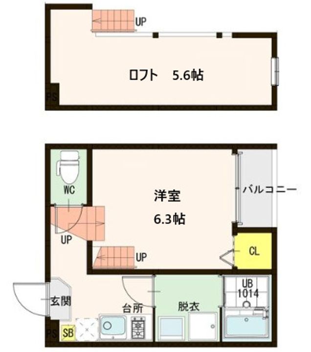 プランドール旭ヶ丘の間取り