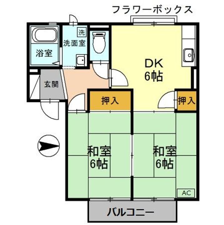 ファミールコーポ高屋8の間取り