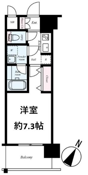 大阪府大阪市西淀川区姫里2(マンション)の賃貸物件の間取り