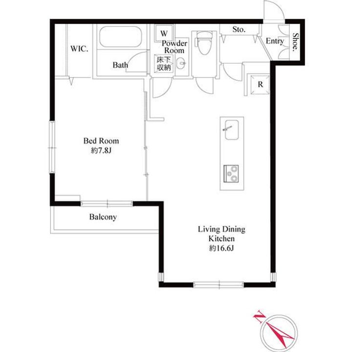 神奈川県相模原市南区東林間2(マンション)の賃貸物件の間取り