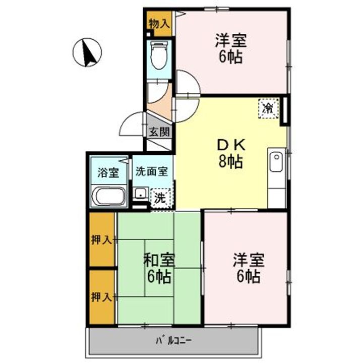 広島県広島市安佐南区高取北1(アパート)の賃貸物件の間取り
