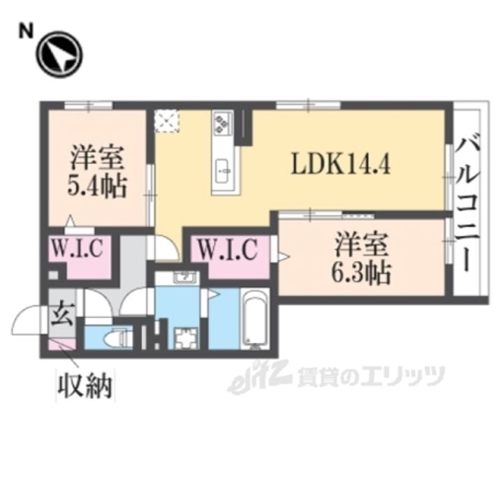 アグレアーブル立花の間取り