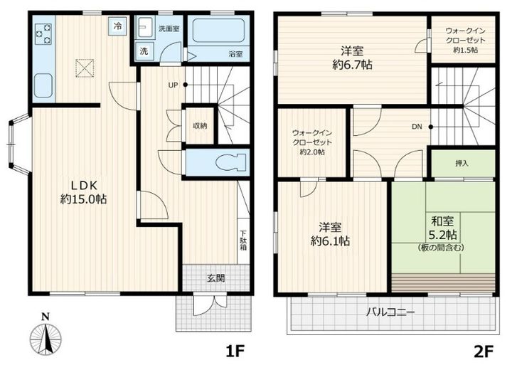 東京都練馬区関町東1(一戸建)の賃貸物件の間取り