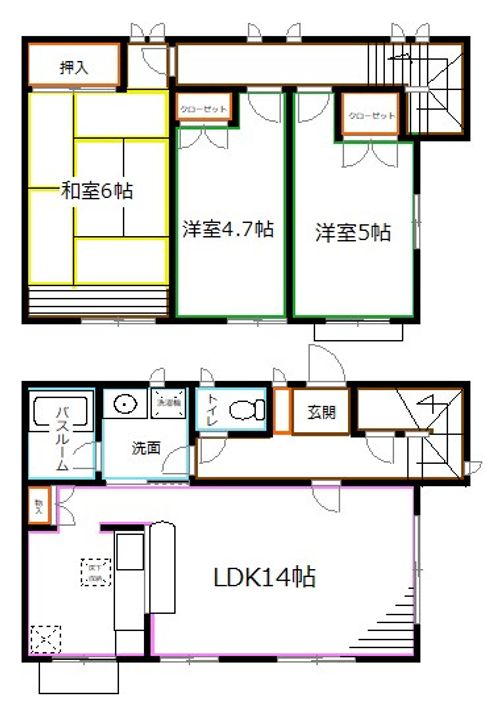 東京都杉並区久我山3(一戸建)の賃貸物件の間取り