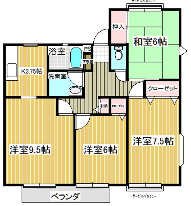 メゾンドソレイユの間取り