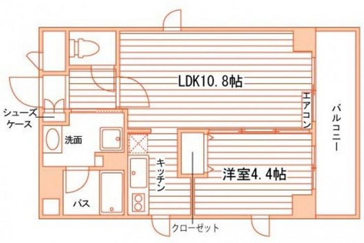 ボヌールスクエアアコオV番館の間取り