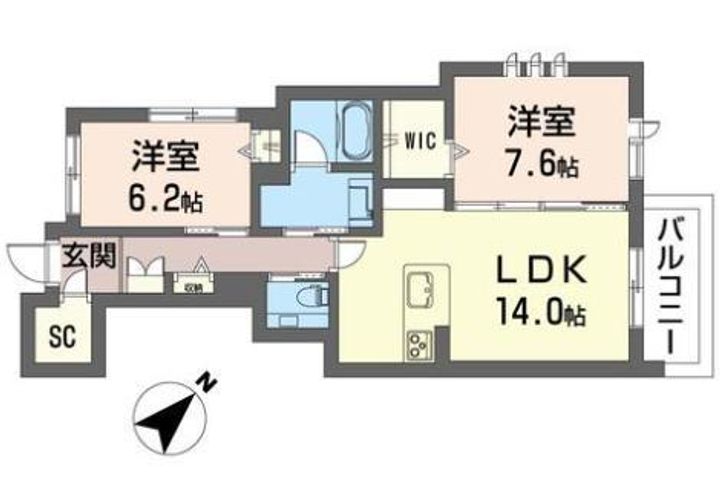ウィズプラス浦和美園 イースト A棟の間取り