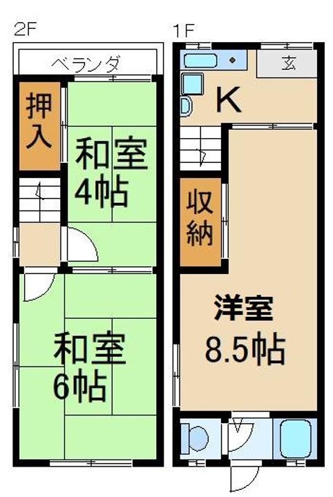 大阪府寝屋川市田井町(一戸建)の賃貸物件の間取り