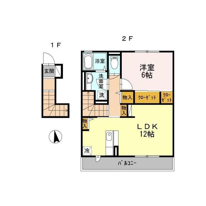 神奈川県横浜市泉区中田東3(アパート)の賃貸物件の間取り