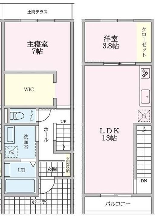東京都町田市三輪町(一戸建)の賃貸物件の間取り