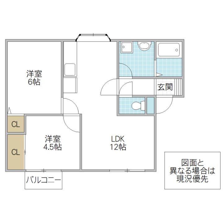 プラドールネオアサヒの間取り