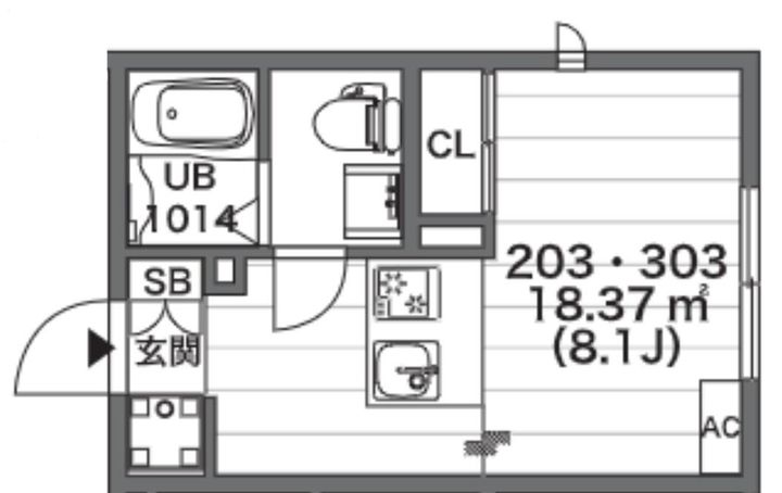 東京都中野区大和町1(マンション)の賃貸物件の間取り