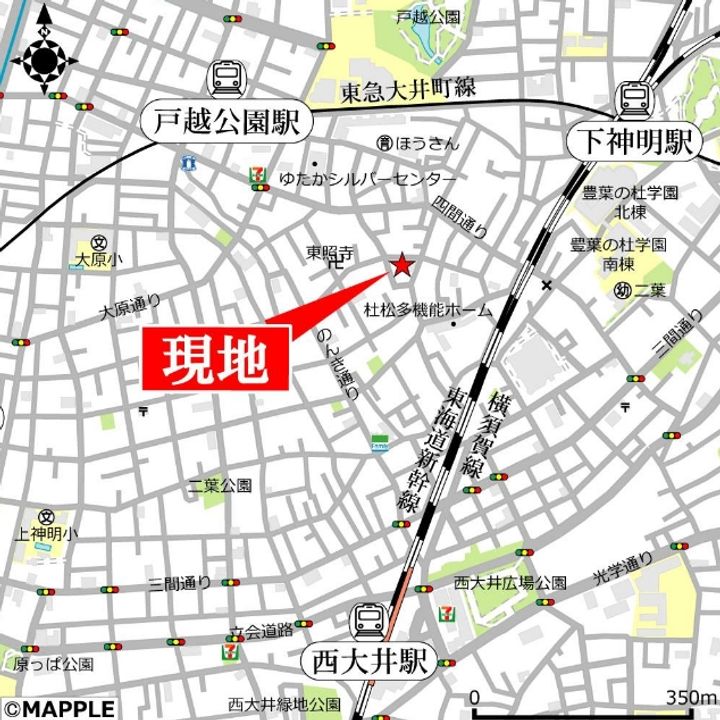 Blan cube 戸越公園の地図