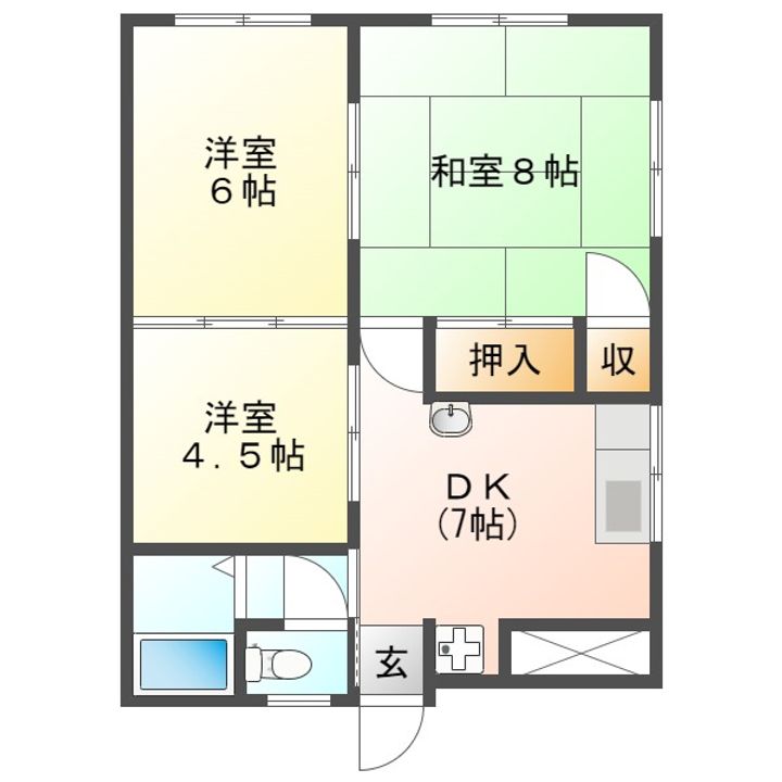 大久保アパートの間取り