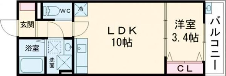 大阪府堺市西区浜寺石津町西4(アパート)の賃貸物件の間取り