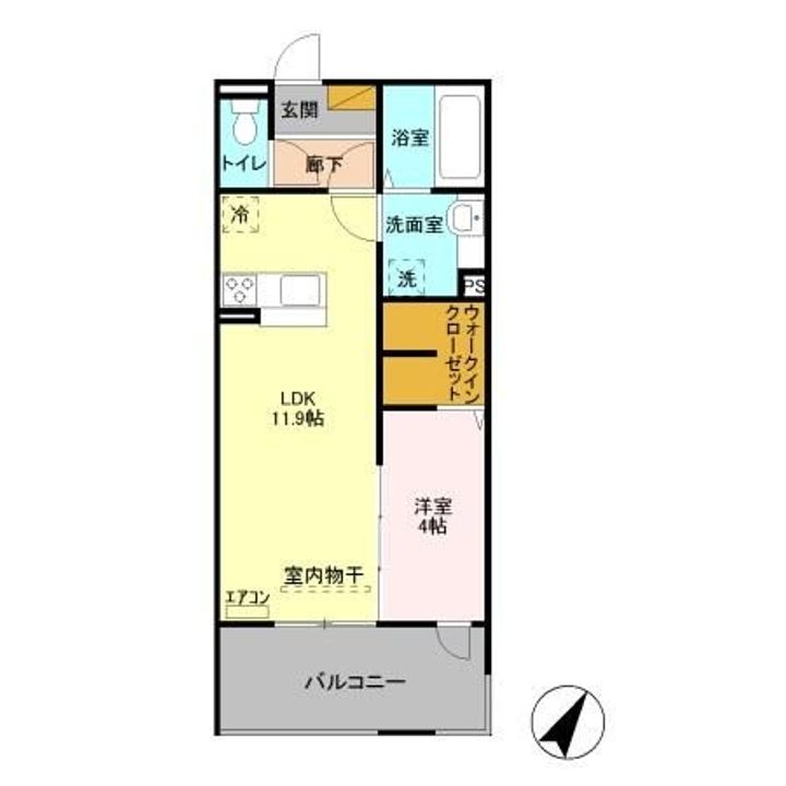 茨城県つくば市学園の森3(アパート)の賃貸物件の間取り