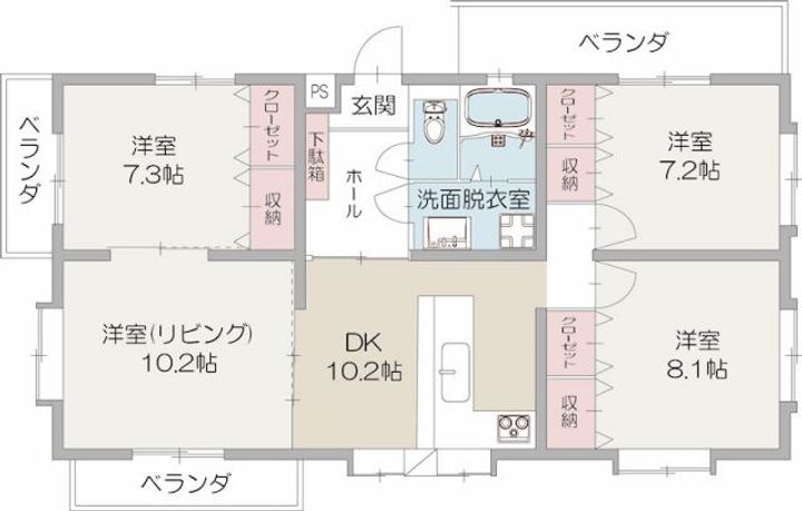 サンシーロの間取り
