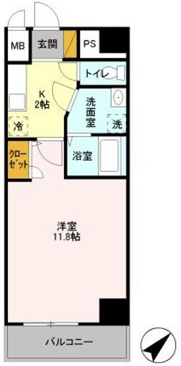埼玉県越谷市南越谷4(マンション)の賃貸物件の間取り