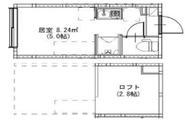東京都足立区千住仲町(アパート)の賃貸物件の間取り