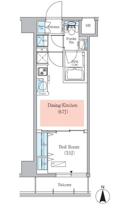 東京都墨田区菊川3(マンション)の賃貸物件の間取り