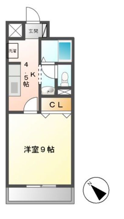 三重県松阪市鎌田町(マンション)の賃貸物件の間取り