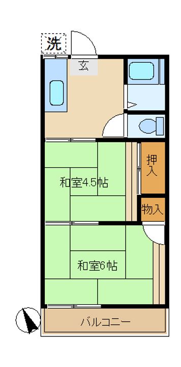 コーポスガの間取り