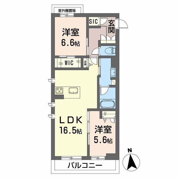 福岡県久留米市大善寺町夜明(アパート)の賃貸物件の間取り
