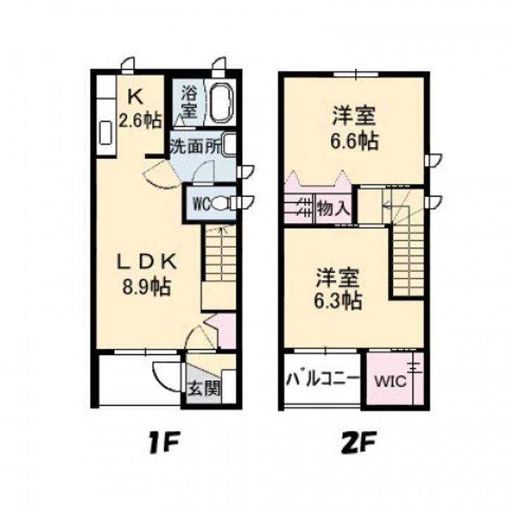 パルモ古新開の間取り