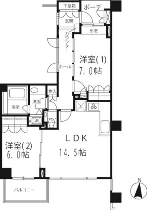 東京都世田谷区北沢1(マンション)の賃貸物件の間取り