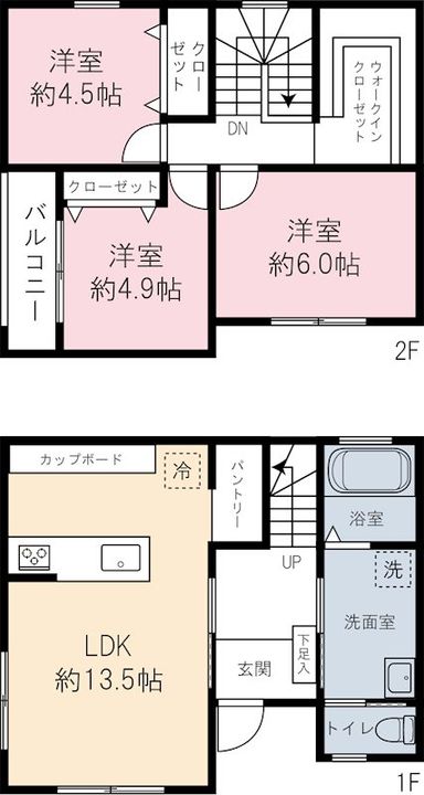 神奈川県川崎市宮前区平5(一戸建)の賃貸物件の間取り