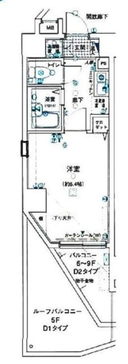 東京都文京区湯島4(マンション)の賃貸物件の間取り