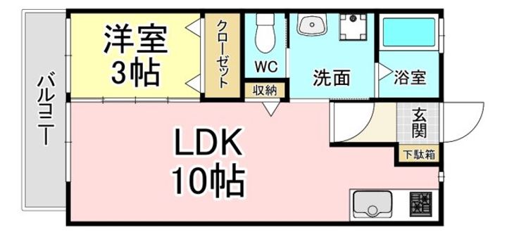 福岡県北九州市八幡西区引野3(アパート)の賃貸物件の間取り