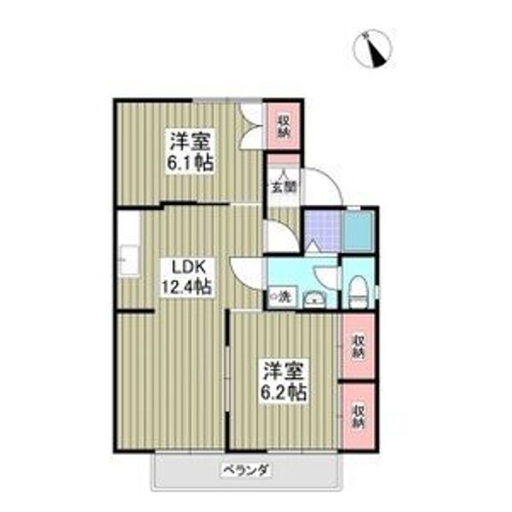 栃木県宇都宮市鶴田町(アパート)の賃貸物件の間取り