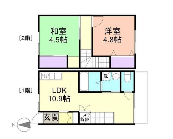和歌山県和歌山市北出島(一戸建)の賃貸物件の間取り