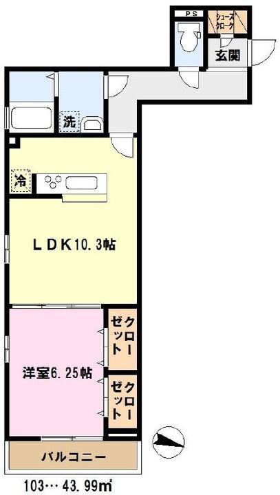 埼玉県川口市芝中田2(アパート)の賃貸物件の間取り