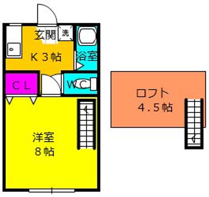 ハイツアティック Aの間取り