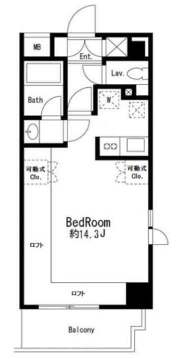 東京都港区東麻布2(マンション)の賃貸物件の間取り