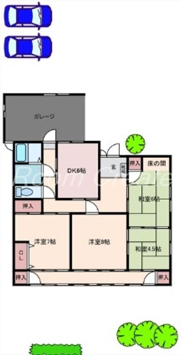 徳島県板野郡藍住町笠木字西野(一戸建)の賃貸物件の間取り